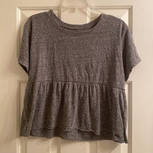 Hollister grey peplum shirt